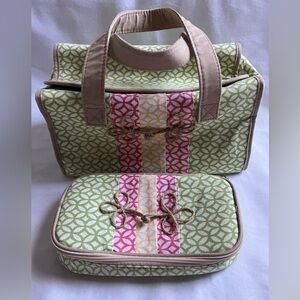 ONCE UPON A Rose Green Patterned Cosmetic Bag Set(2)